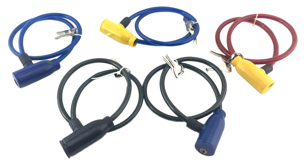 Bicycle Cable Lock with Key - 3 Ft. - Colors May Vary