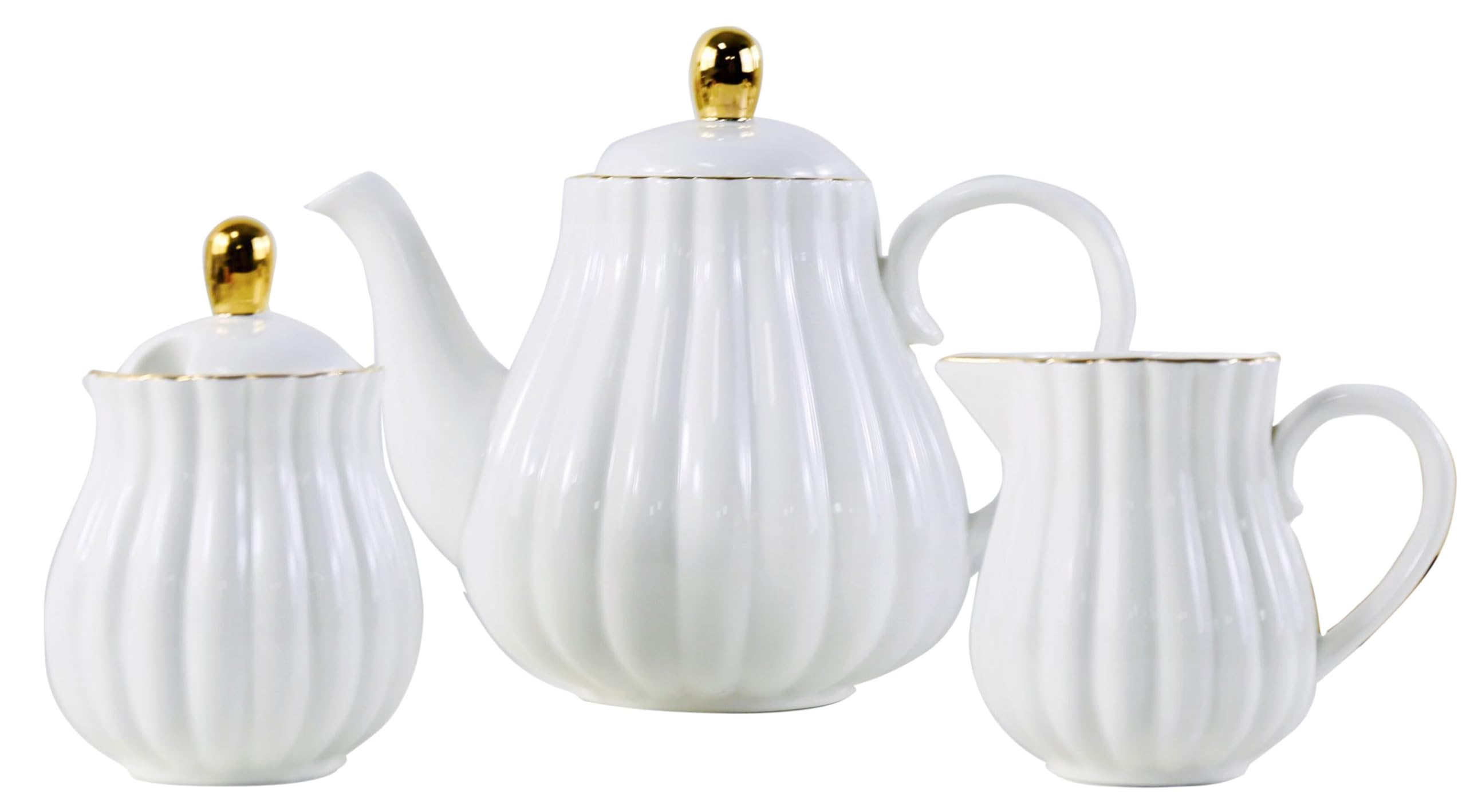 Porcellana Bianca Elegante Set Tè YBK Tech Ceramica 1 Persona - Teiera