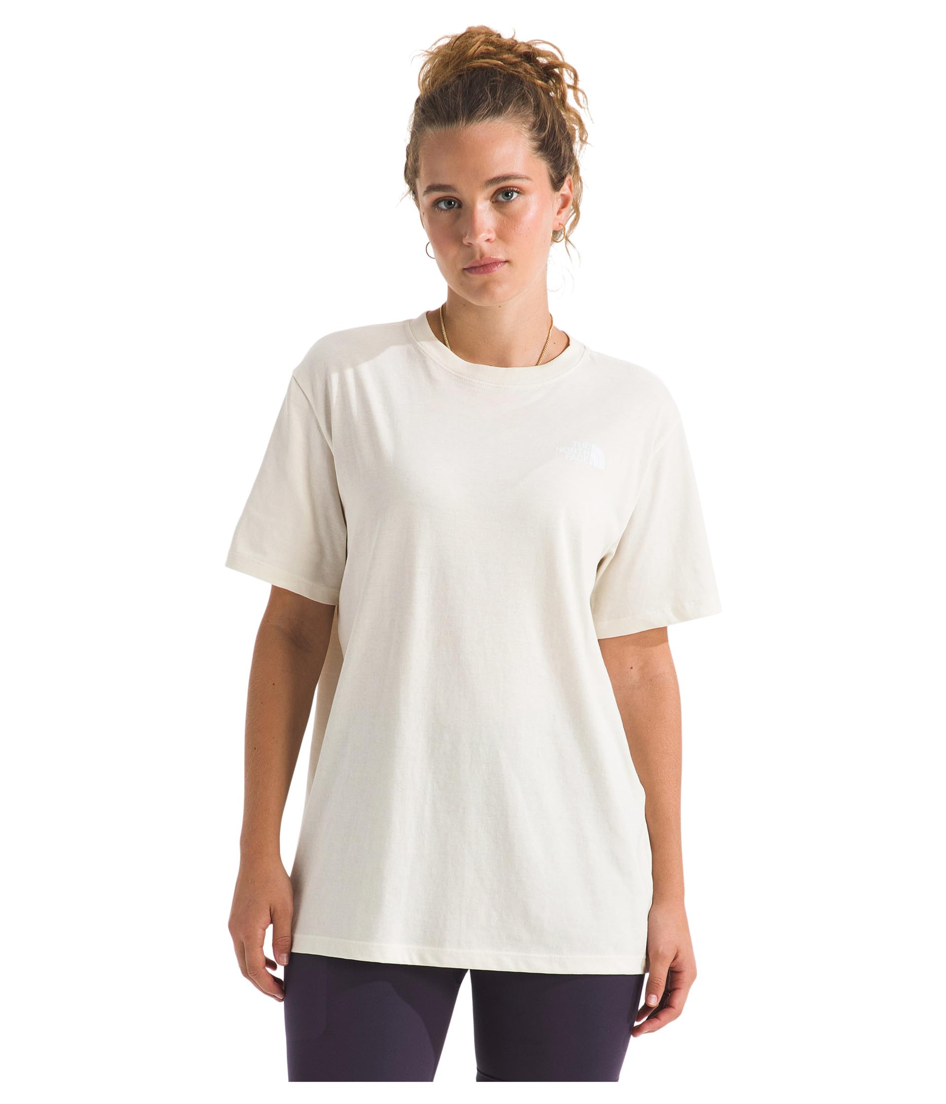 Womens Midnight Mirage Relaxed Short Sleeve Tee White Dune MD One Size by The North Face – White Dune, Model NF0A8GTNQLI