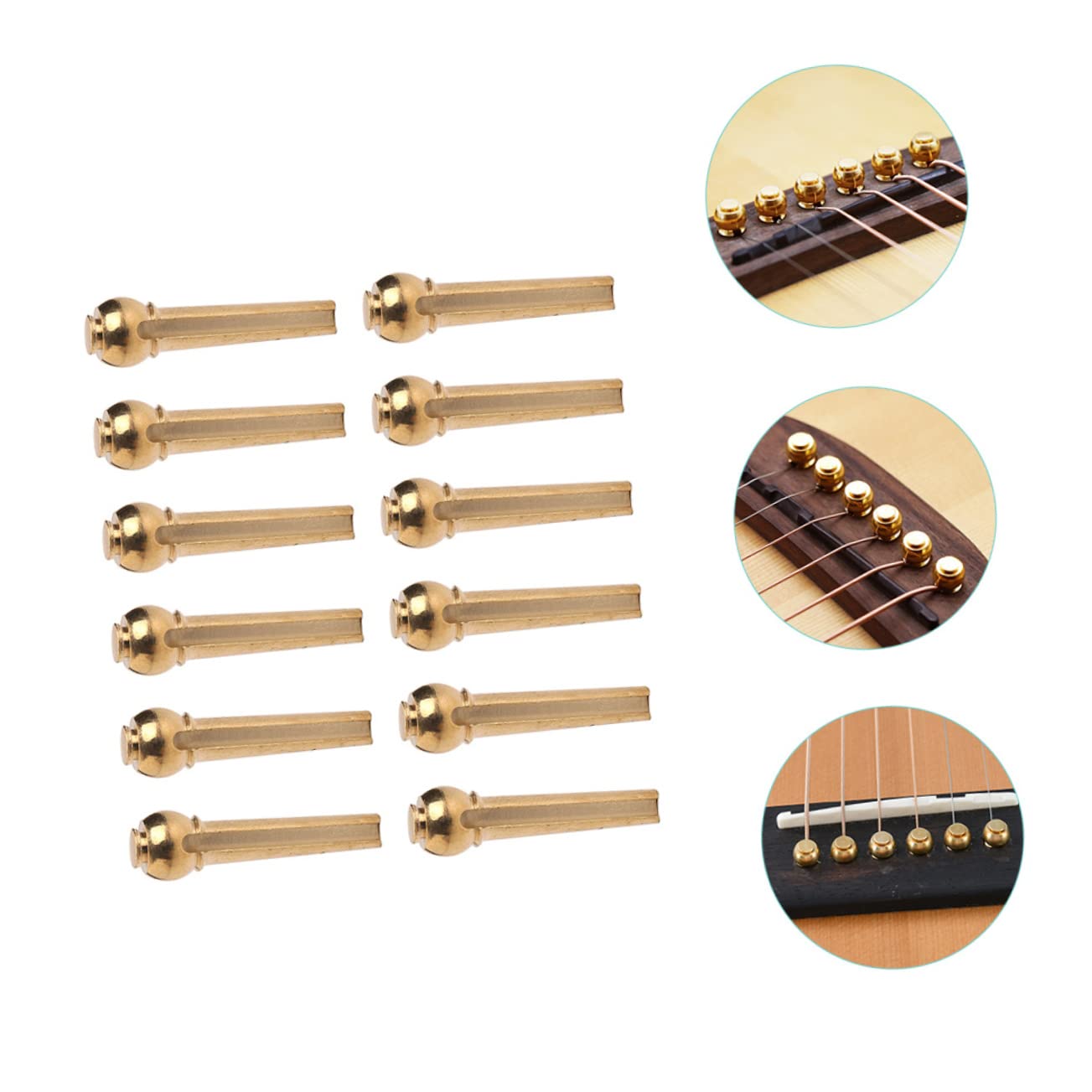 ibasenice 60piezas Pasadores De Cuerda Para Guitarra Acústica y Eléctrica Accesorios De Afinación Para Instrumentos De Cuerda