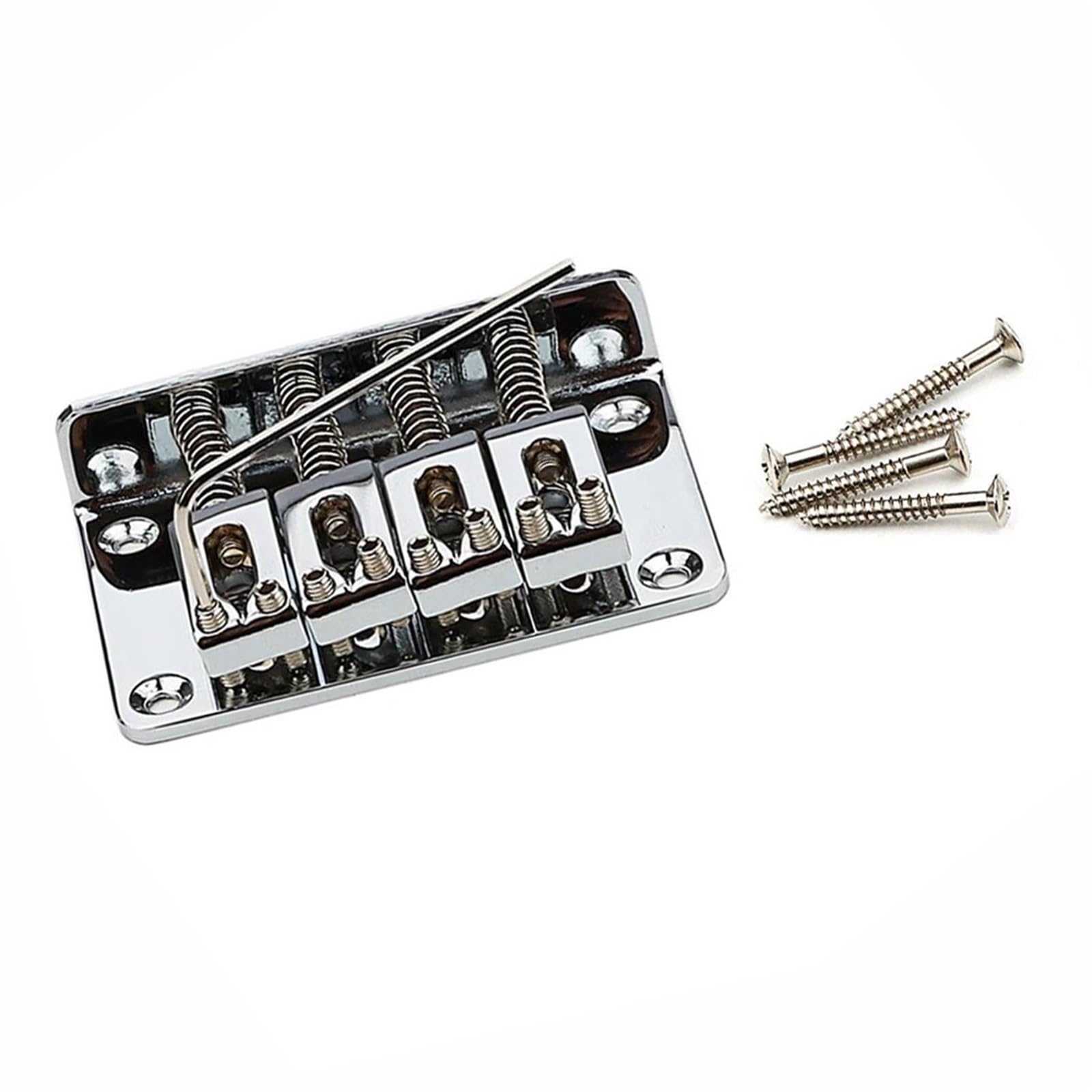 Set Ponti Per Chitarra Ponte hardtail per chitarra elettrica parti di ricambio per 4 corde migliorano la stabilità e il tono