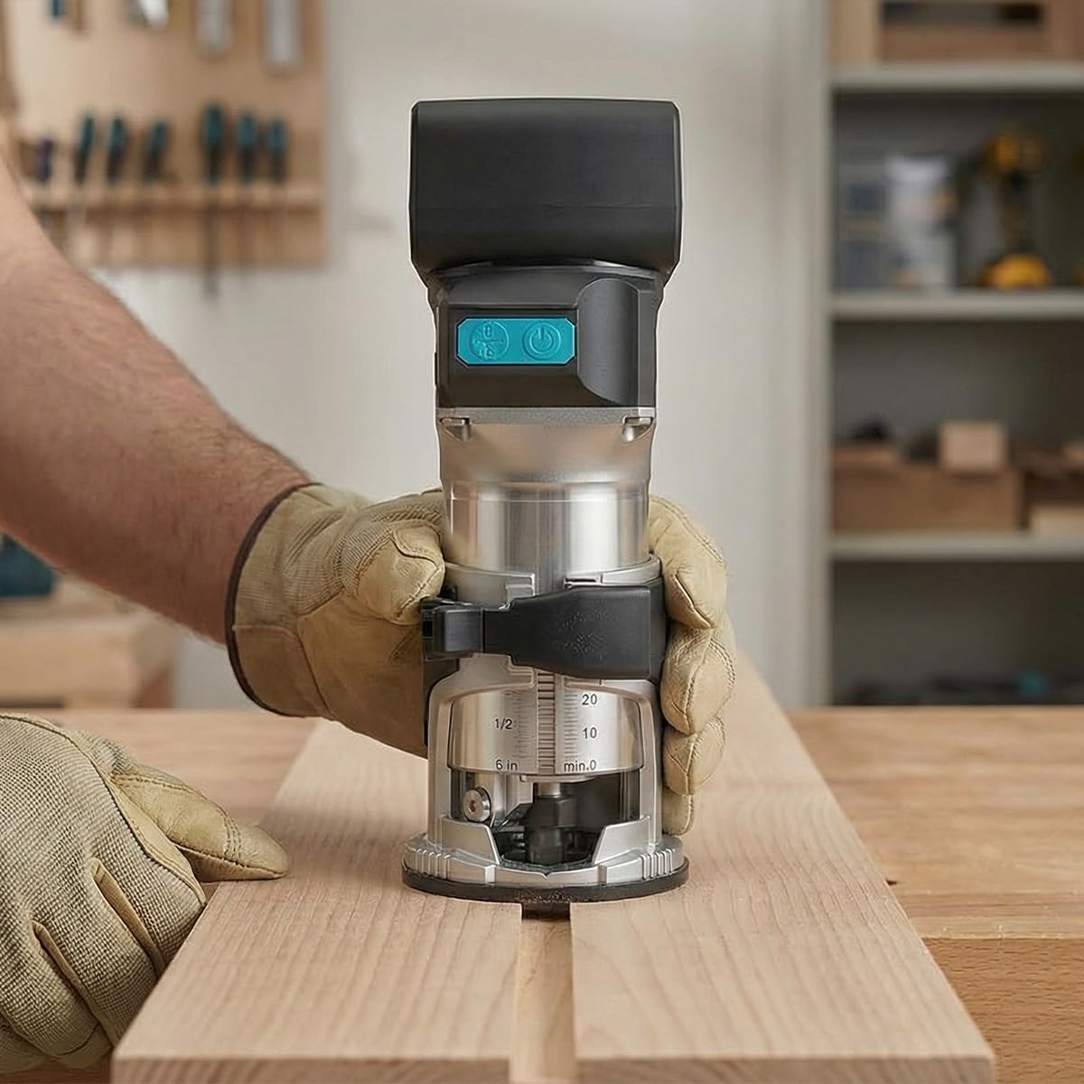 Cecotec Fresatrice per Legno a Batteria MultiShape 2000 Liberty. Batteria Nexus 21V 4Ah, Motore Brushless, 5 Frese, Testine 6/6,35/8mm, Alluminio, Profondità e Velocità Regolabili, Migliora i Lavori