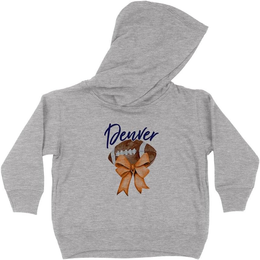 Girly Denver Football Kids Hoodie Sweatshirt Toddler