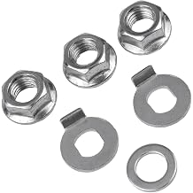 FABULETTA 12mm Steel E-Bike Hub Motor Nuts with Safety Washer for Front and Rear 250W to 1000W Motors, Replacement Fasteners for Electric Bike and Scooter