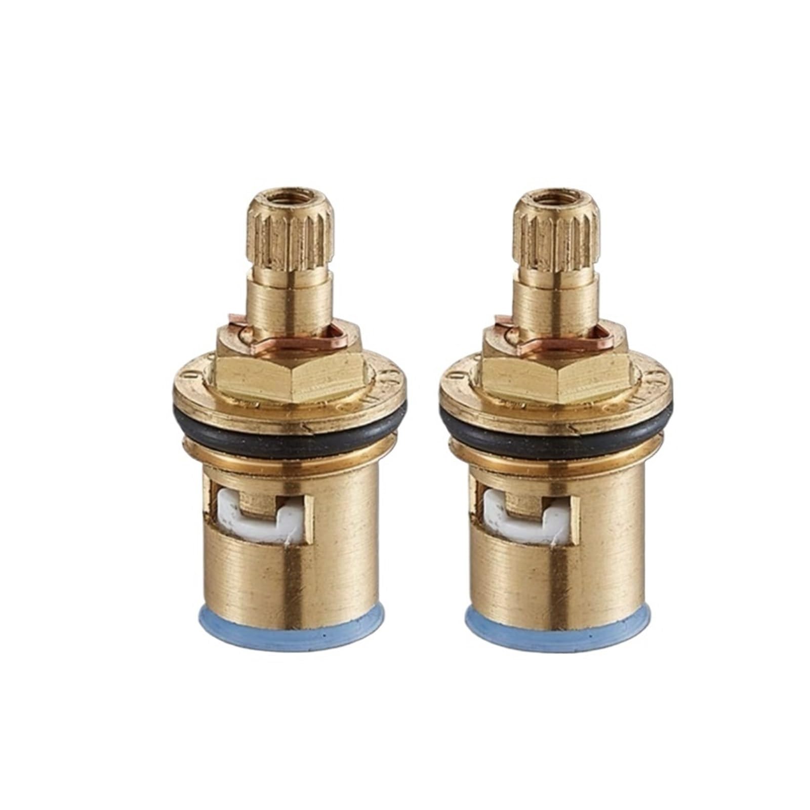 Mixer tap Cartridge Single Spool Valve Kitchen Standard 1/2 Ceramic Faucet Mixer Inner Disc Quarter Turn Cartridges Bathroom Accessories for Kitchen Bathroom Basin Taps(2 Pcs)