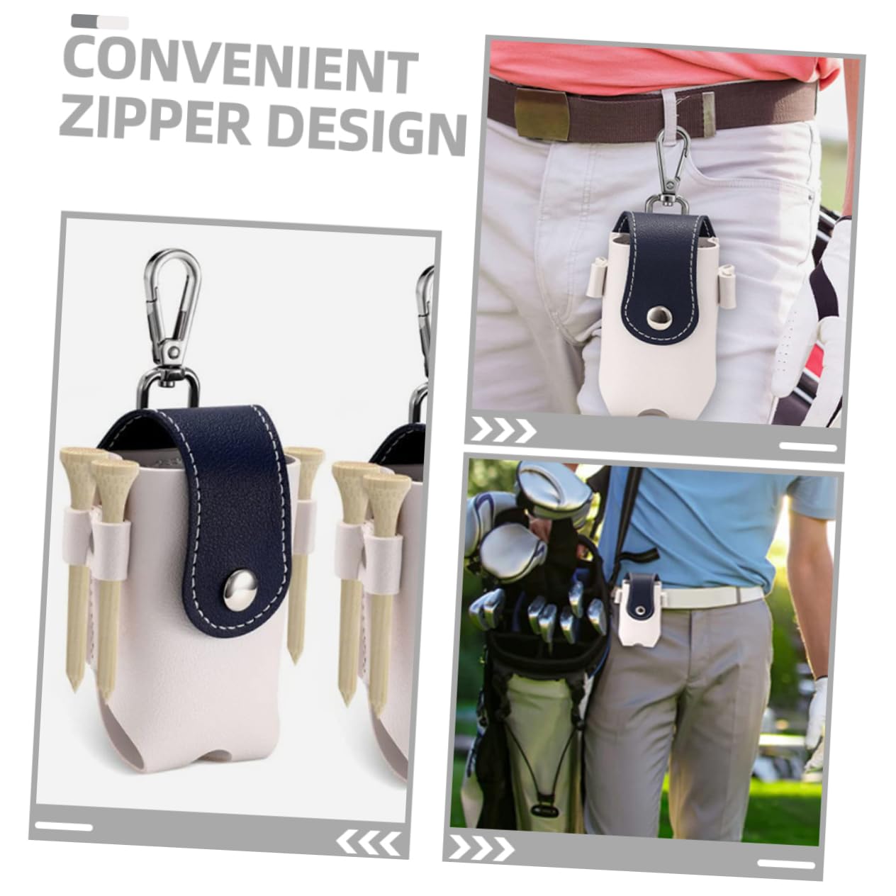 Borsa da Golf 2 Pezzi Custodia Porta Pallina Porta Tee Portatile
