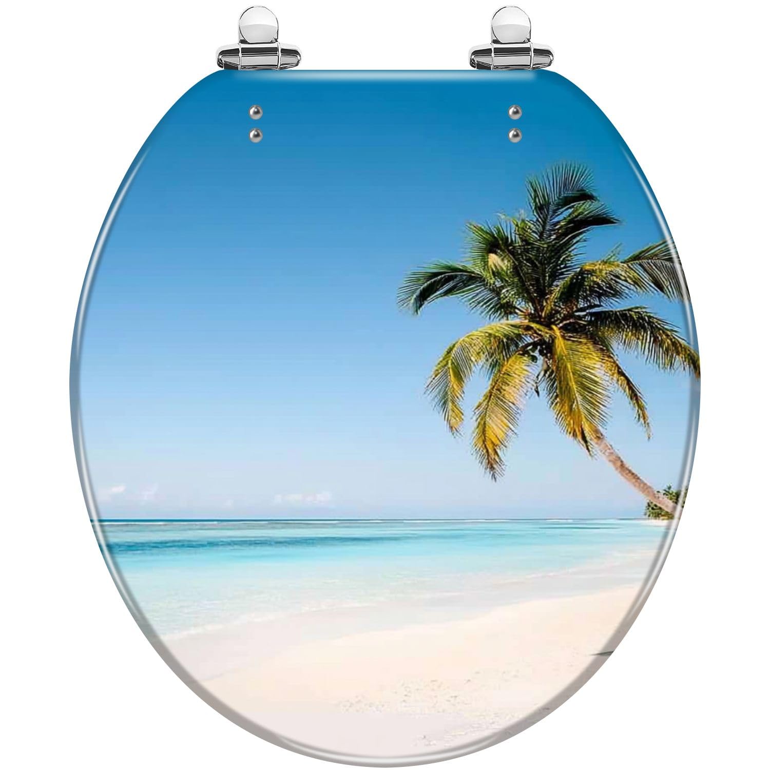 Tazyyzuu Multi2 Vibrant Coral Pirate Ship Resin Toilet Seat Slow-Close Lid Quick-Release Hinges Easy Clean 16.5X14.5 Inches(,16.5X14.5)