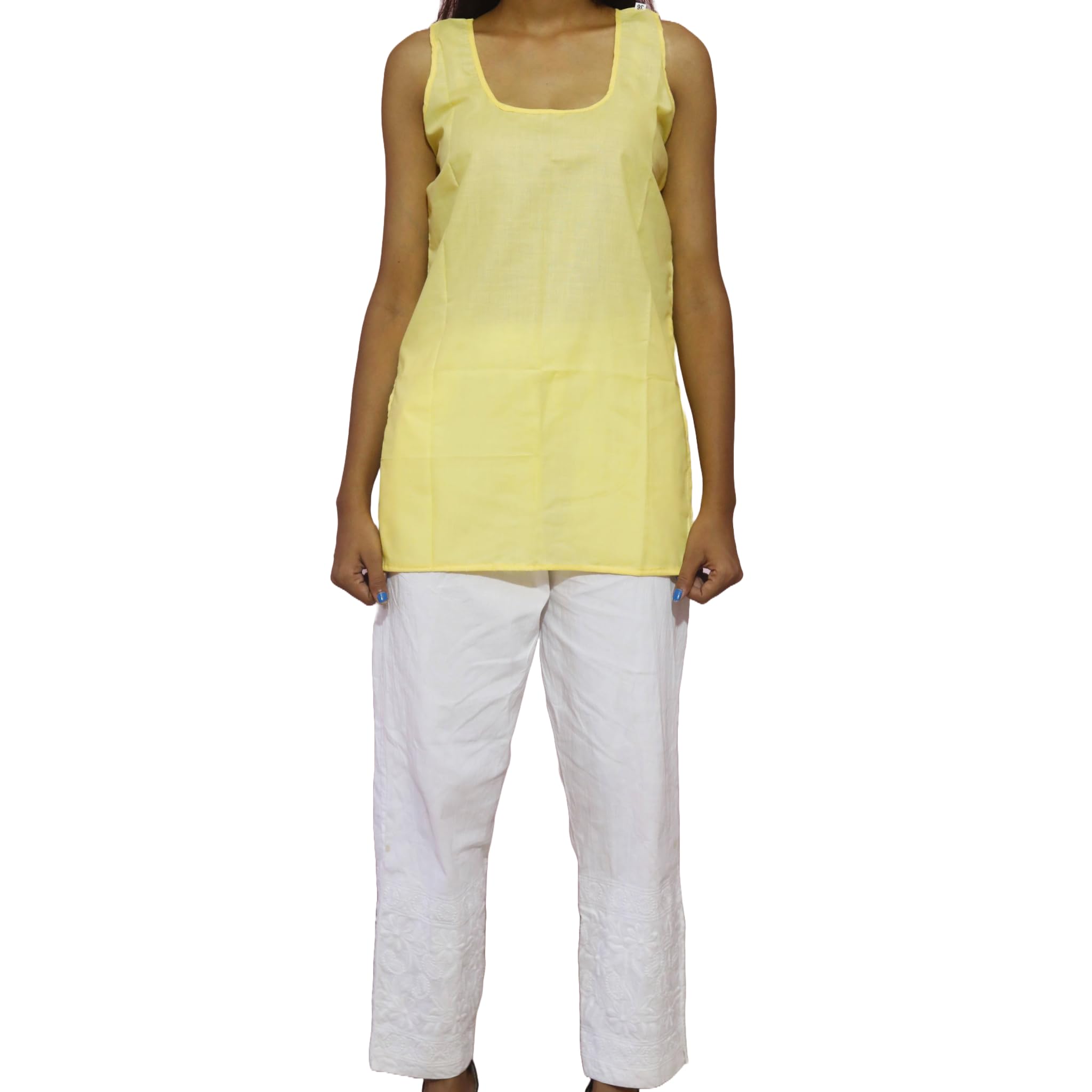 fashion by ls Women's Cotton Camisole Inner Slip, Short Length, Yellow-picture-49