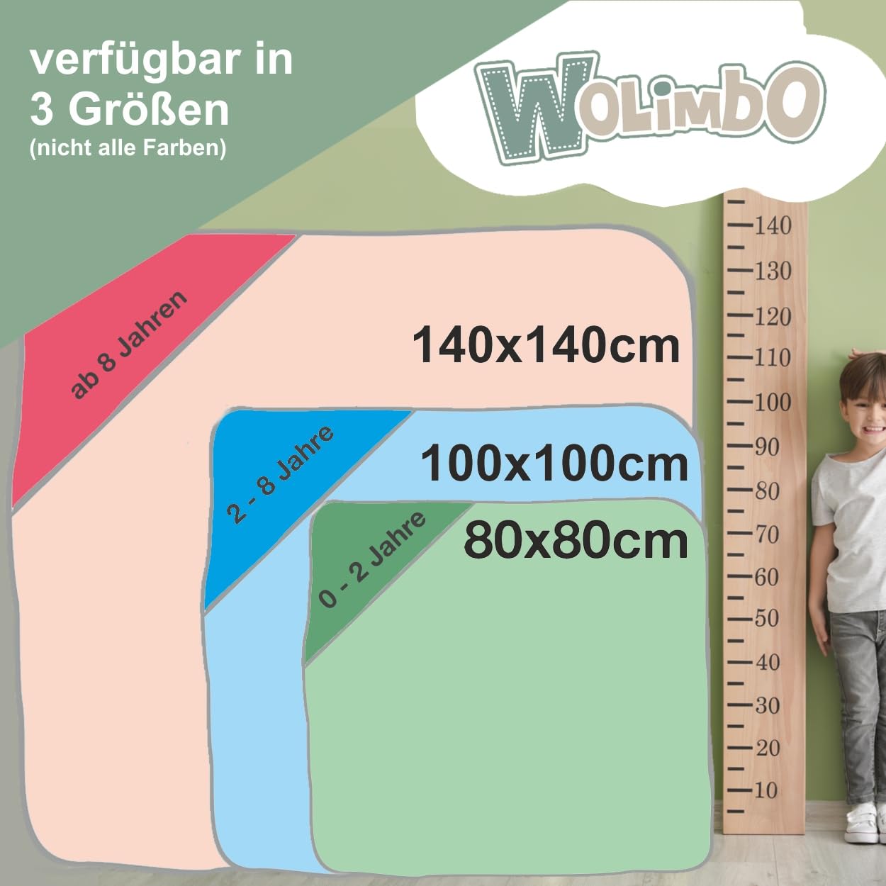 Wolimbo Kapuzenhandtuch personalisiert mit Namen und Motiv - Peach-Mauve - 80x80 cm - für Baby und Kinder
