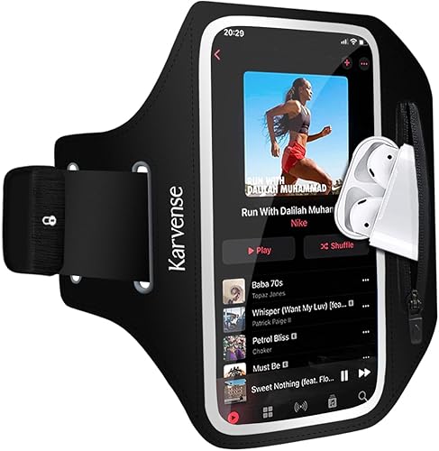 Soporte de teléfono para correr, banda para correr para iPhone y Samsung Galaxy, soporte para brazalete de teléfono celular para caminar, gimnasio,
