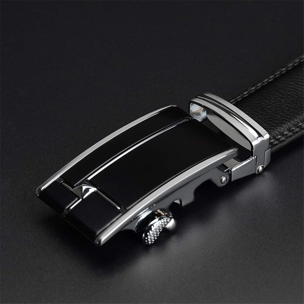Cinturón de hombre Cinturón for hombres con hebilla automática Cinturones de cuero con cinturón deslizante de lujo para el trabajo formal o casual