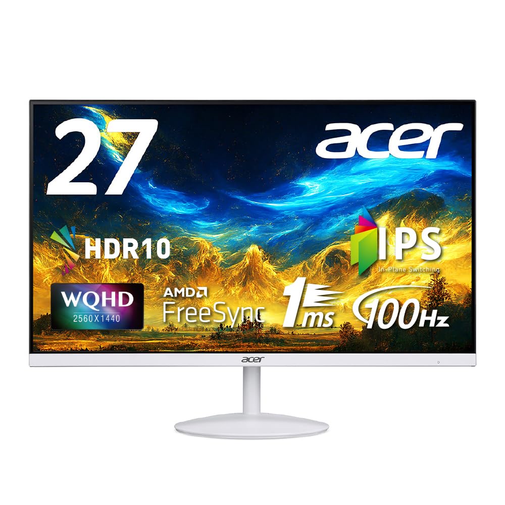 Amazon.co.jp: Acer モニター SA272UEwmiipx 27インチ IPS 非光沢 WQHD 