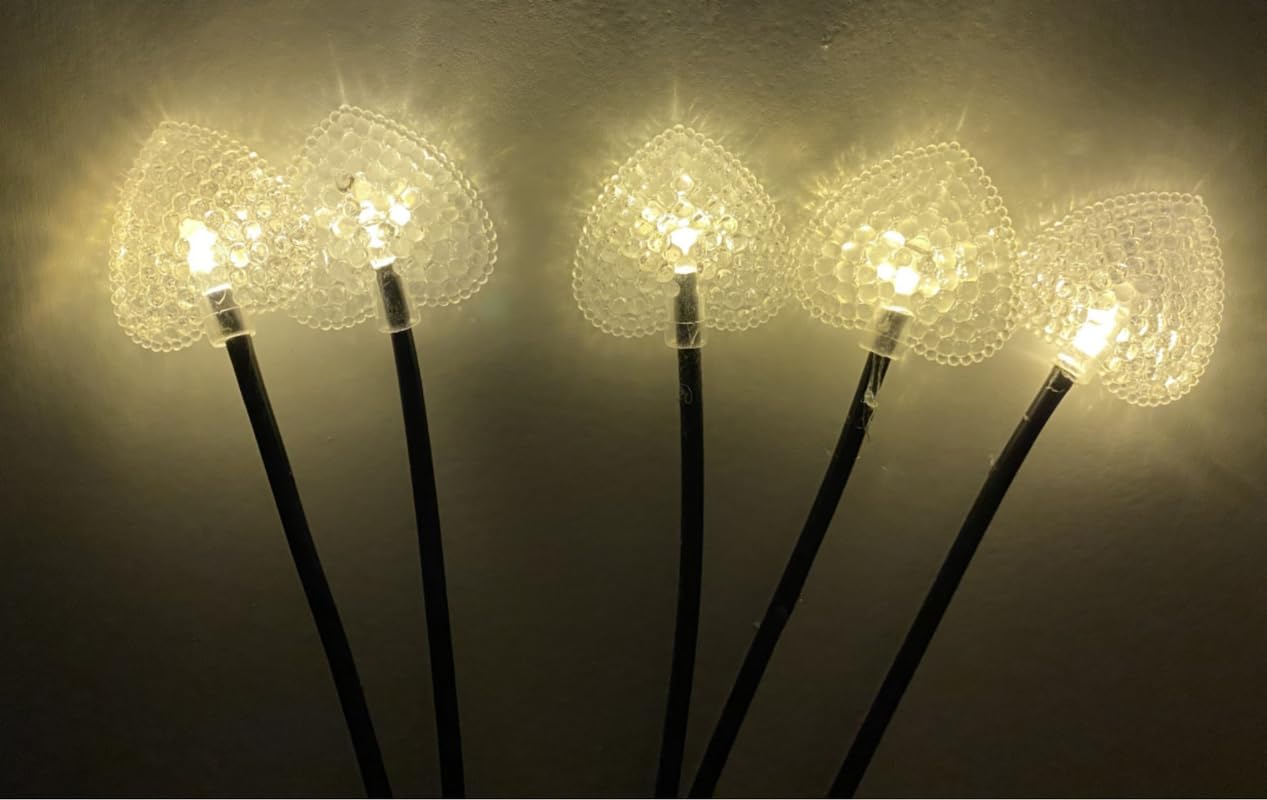 Ebzak Solar Garden Decor Love Heart Lights for Garden Tree, Courtyard, Wedding Party, Christmas Lighting Decor/Day & Light Modes Changing Solar Fairy Decorative Lights (Multicolor) - Abs, Led