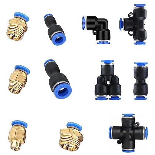 Miniatura 2 de Kit de tubo de línea de aire, tubo de manguera de aire de poliuretano neumático de 5/16 pulgadas (0.315 in) de diámetro exterior x 32.8 pies y kit