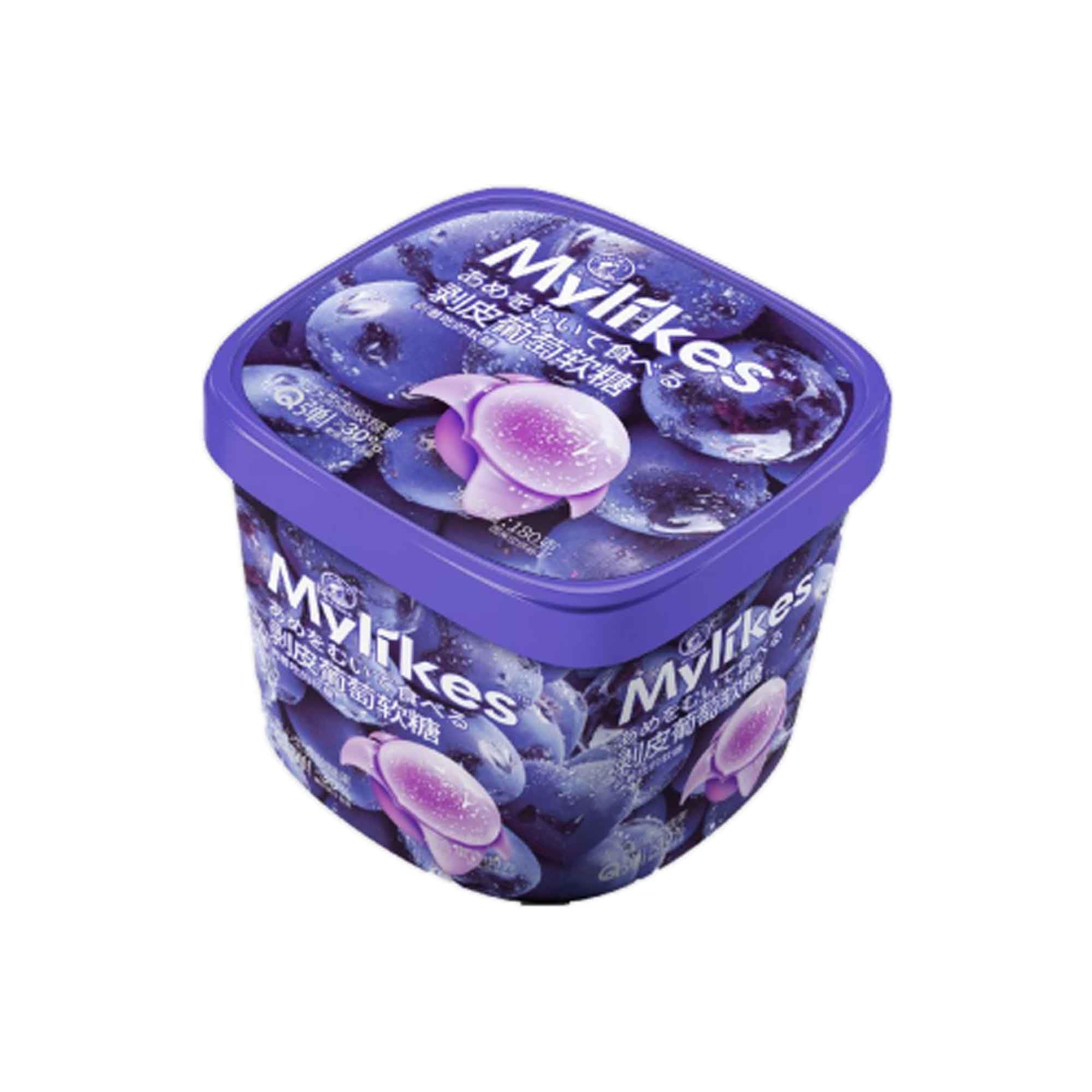 Peelable Gummy Candy Mix Bucket — Grape Flavor | Individual Package | Exotic Snack, Fun Peeling Candy Gummies for Party/Gathering/Valentines/Easter, 6.35oz 180g (Grape)