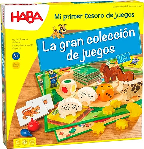 HABA 302243 - Mi Primer Tesoro de Juegos, colección de Juegos Infantiles de Mesa. Más 3 años
