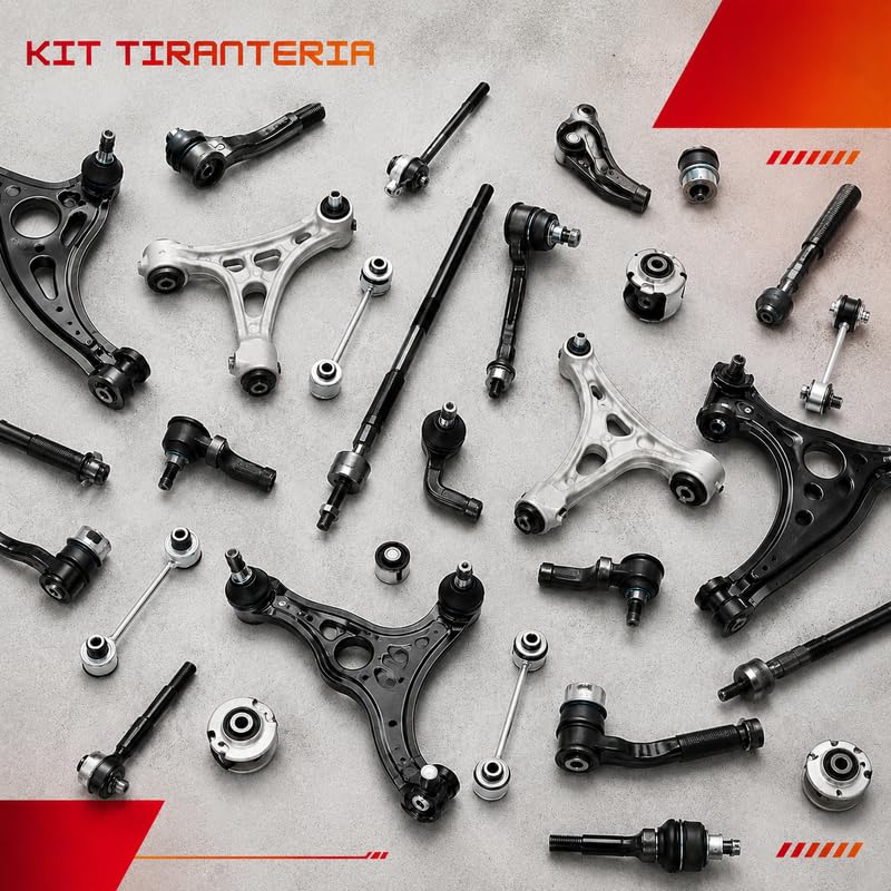 KIT BRACCIO OSCILLANTE 8 PEZZI COMPATIBILE CON MAZDA 2 (DY) 1.6 04.2003-06.2007 | Kit Sospensione Completo OE/OEM | Bracci Oscillanti + Testine Sterzo | Sostituzione Diretta OEM