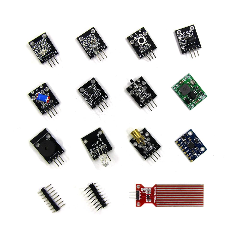 Kit moduli sensore 45 in 1 con tutorial, kit per principianti sensore elettronico compatibile con Arduino