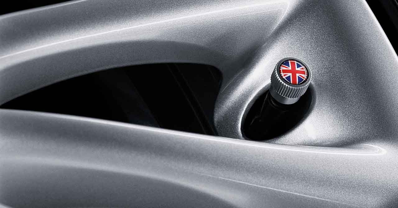 Oryginalne mini kapturki na wentyle Union Jack