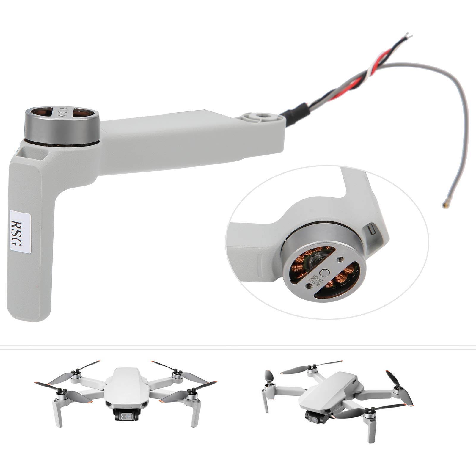 VGEBY RC Drone Arms, RC Drone Motor Bracci di Ricambio Mini Braccia Fit per Mini 2 (Anteriore Destro