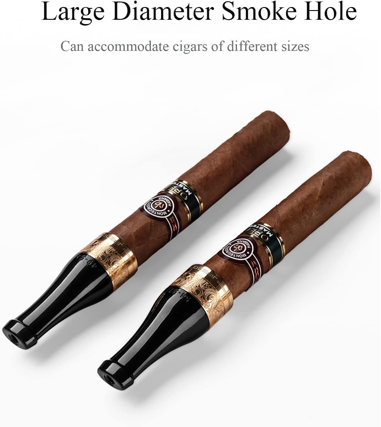 Cigar Mouthpiece Set 4 Size Cigar Holder for Men and Women(Silver), Siilver