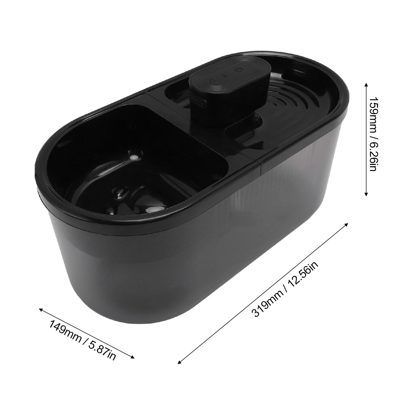 Ejoyous Fuente de Agua para Mascotas, Fuente Automática de Plástico para Gatos de 4,5 L con Dispensador y Filtro Temporizados, Gran Suministro de Agua Interior para Gatos, Perros y Hogares con (BLACK)
