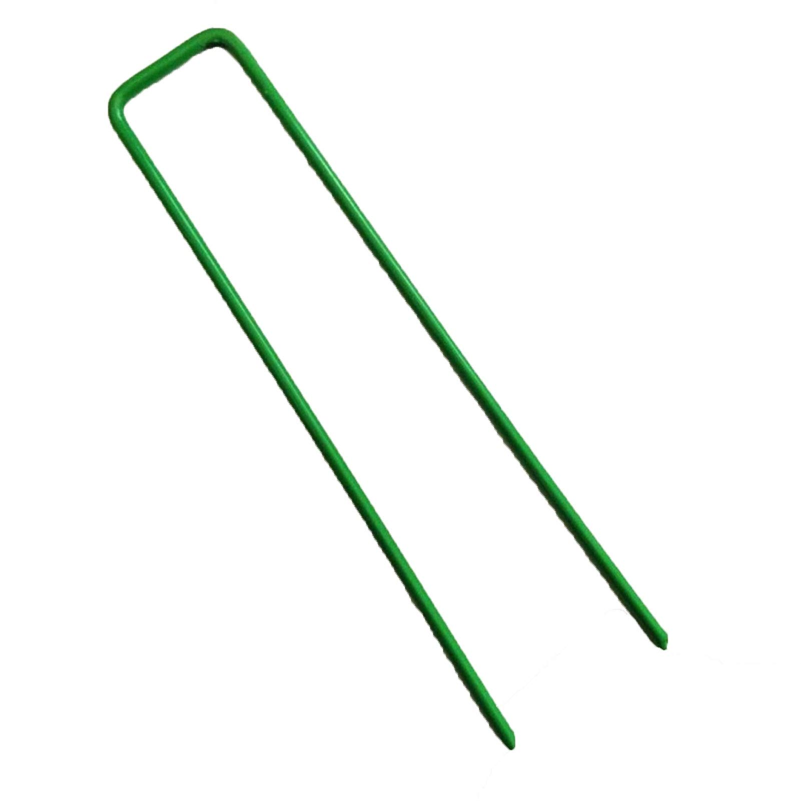 Buy 100 Pack Garden Stakes Metal Plastic Coated Heavy Duty Ushaped
