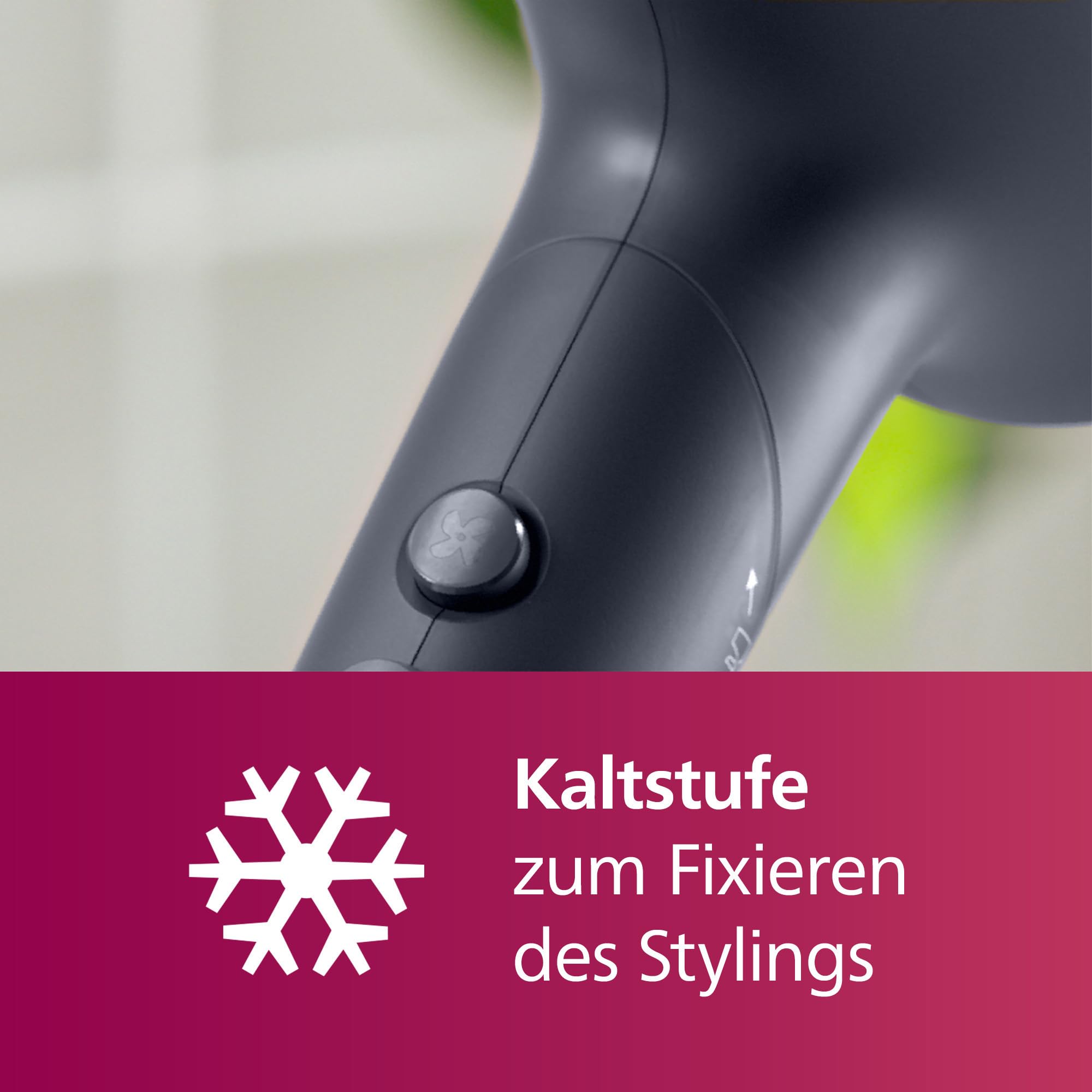 Philips Haartrockner 5000 Series, ThermoShield Technologie, Ionisierungsfunktion, 2.300 W, Metallic-Blau, mit 9-mm- und 11-mm-Stylingdüse, Volumendiffusor, BHD510/20