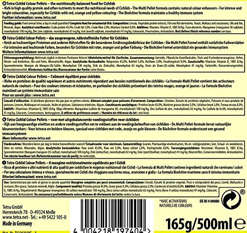 Tetra Cichlid Colour Pellets - visvoer voor intensieve en heldere kleuren, vooral voor bonte baarzen met rode, oranje en… - Afbeelding 3