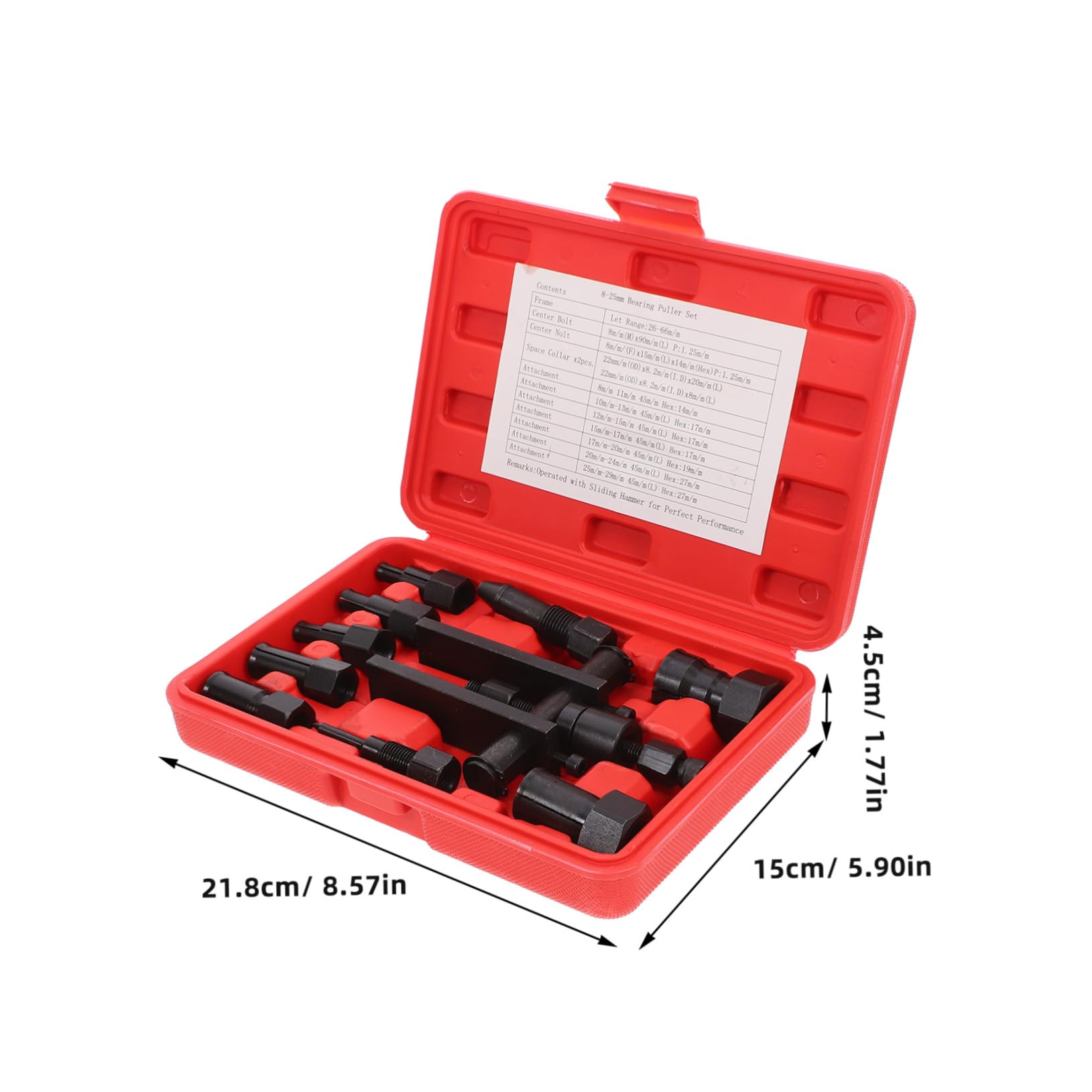 Ciieeo 10Pcs Motorcycle Bearing Disassembly Tool Practical Two Jaw Bearing Puller with Box for Efficient Bearing Removal and Repair