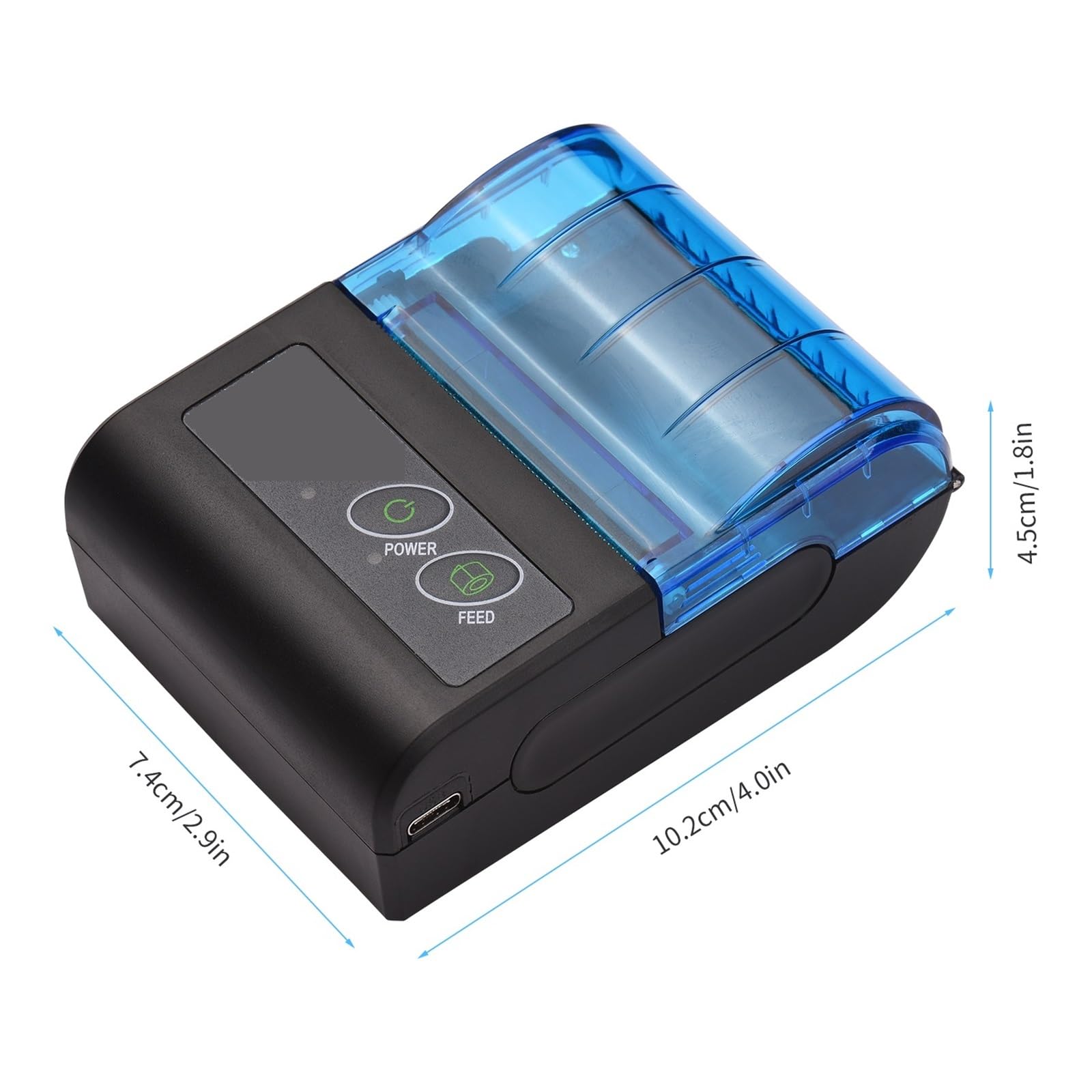 Termiczna Drukarka Etykiet Termiczna Drukarka Etykiet 203 DPI Przenośna Mini Drukarka Termiczna 2 Cal Bezprzewodowa Drukarka Paragonów BT USB Z Papierem 58mm