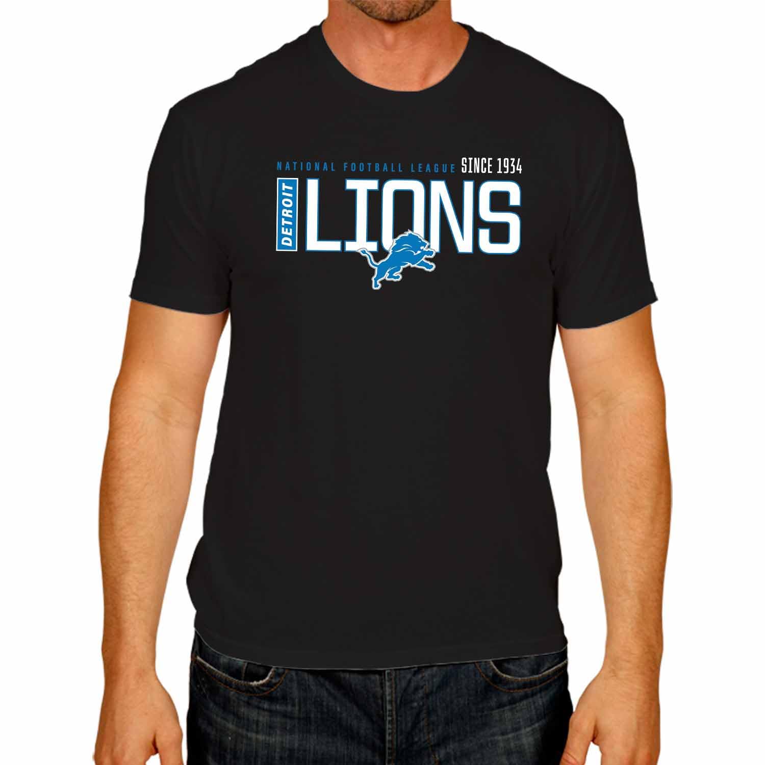 Team Fan Apparel Unisex Black Nfl Adult Modern Endzone Tag-Less T-Shirt, Football Tee, Soft Cotton, Officially Licensed, Xl
