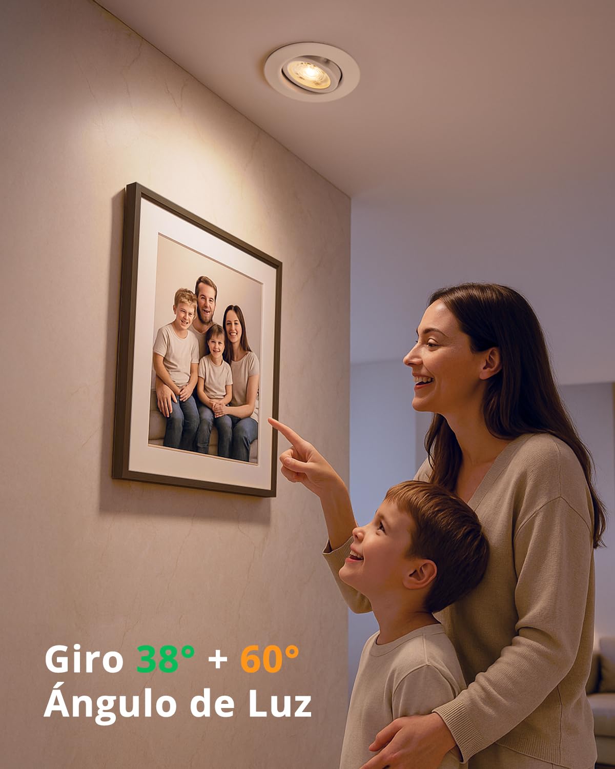 Bojim Focos LED Interior Regulables 7W IP44, Corte 68mm-80mm, Luz Cálida Neutra Fría, para Baño Cocina Habitación, Blanco, 10 Pack