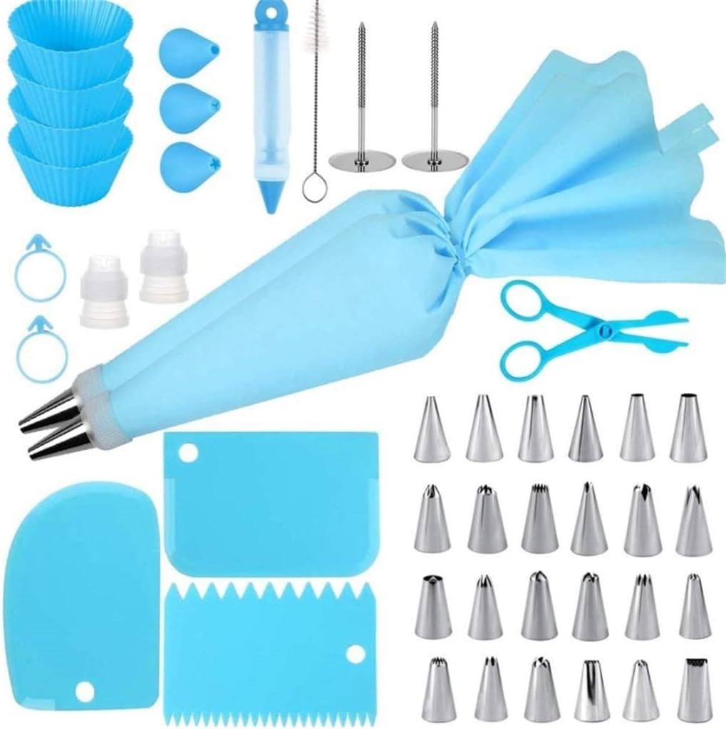 45 Piece Set Of Flower Mounting Mouth Set Silicone Flower Mounting Bag Tie And Scraper Cake Tool Set