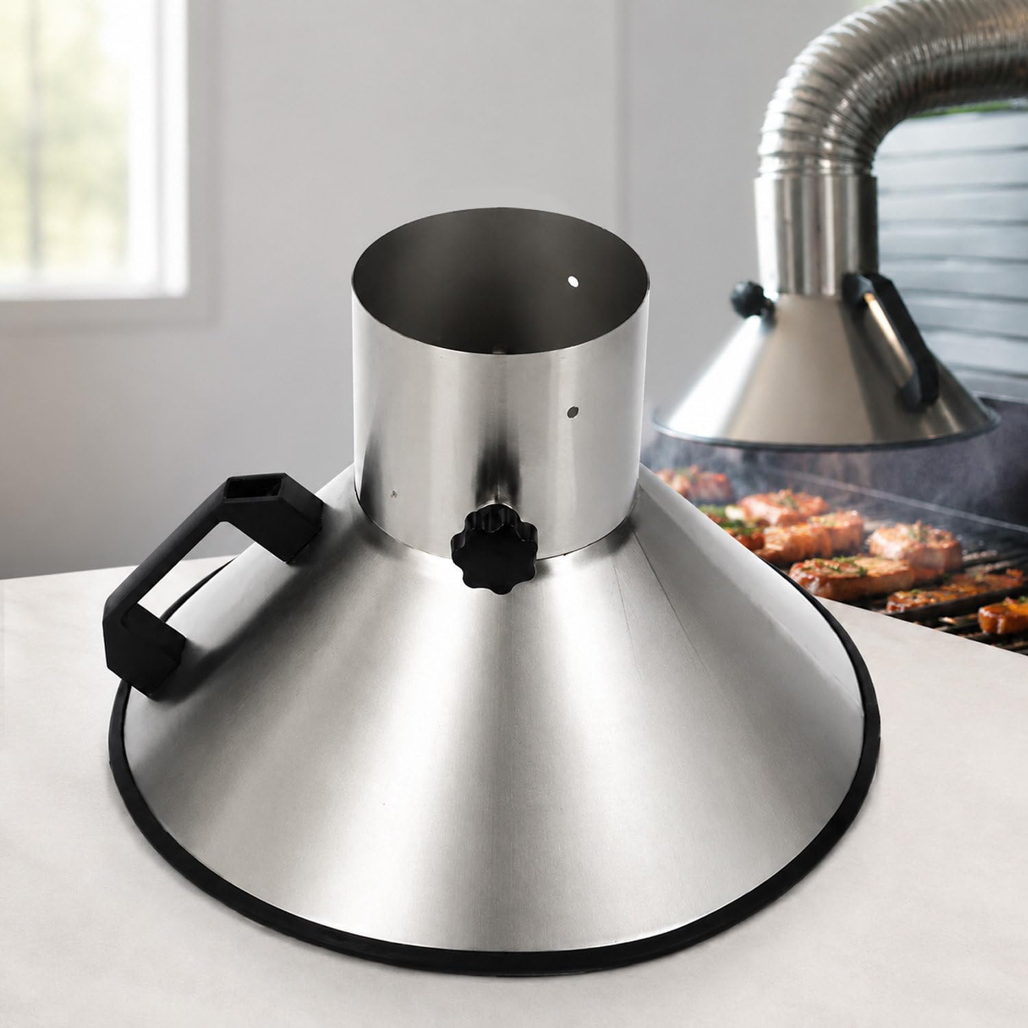 Cappa aspirante per Saldatura, aspiratore di fumi in Acciaio Inox Inlet104mm(4in)/Bottom300mm(11.8in)