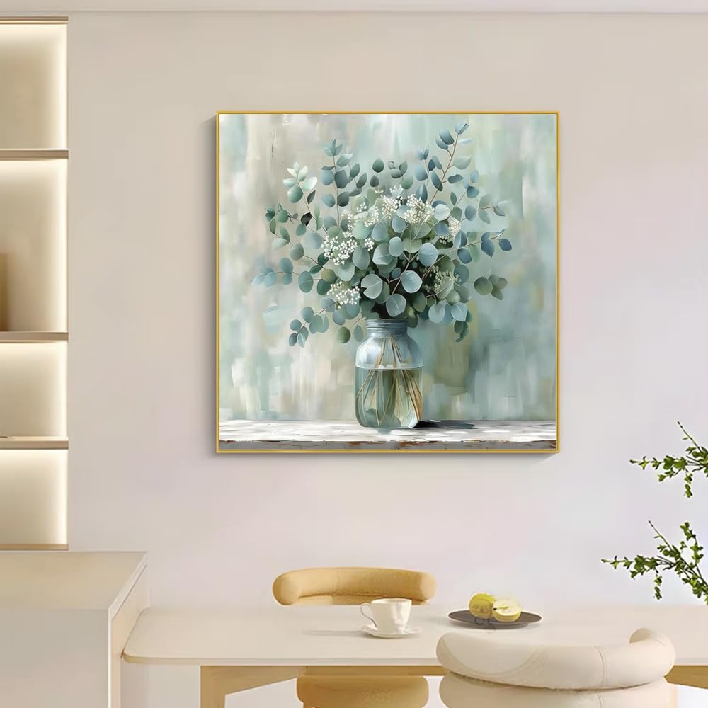 quiodok DIY Flores Pintar por Numeros Adultos, Kit de Pintura al óleo de Lienzo DIY para con Pinceles, Decoración del Hogar, Sin Marco para Adultos Principiantes Pintura — view 6