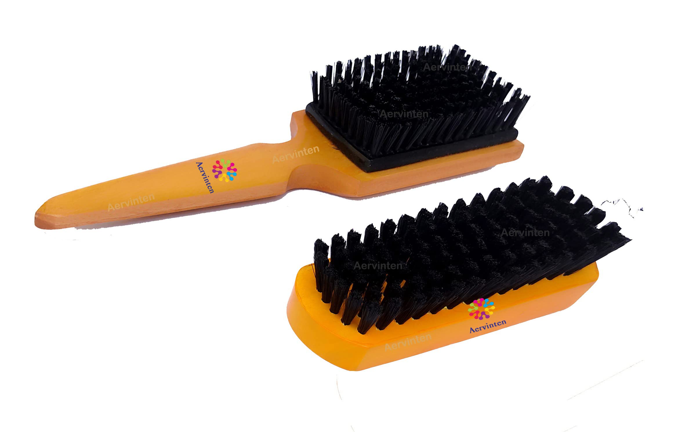 Aervinten Multipurpose Combo Fancy Wooden Coat Dusting Cleaning Household Brush & Free Brush for Cleaning Upholstery, Cleaner car Interior, Furniture, Couch, Sofa, Boots, Shoes ||BV23