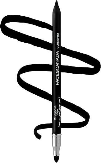 FACESCANADA Ultime Pro Intense Gel Kajal With Smudger & Sharpener – Black,1.2 G|24 Hr Long Stay|Waterproof & Smudgeproof|One Swipe Smooth Application|3-In-1…