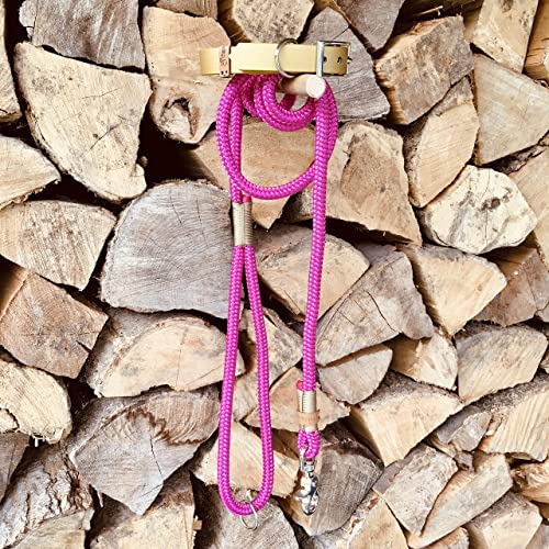 Stevertau GOLDMARIE Set aus Tauleine und verstellbarem Halsband aus Biothane