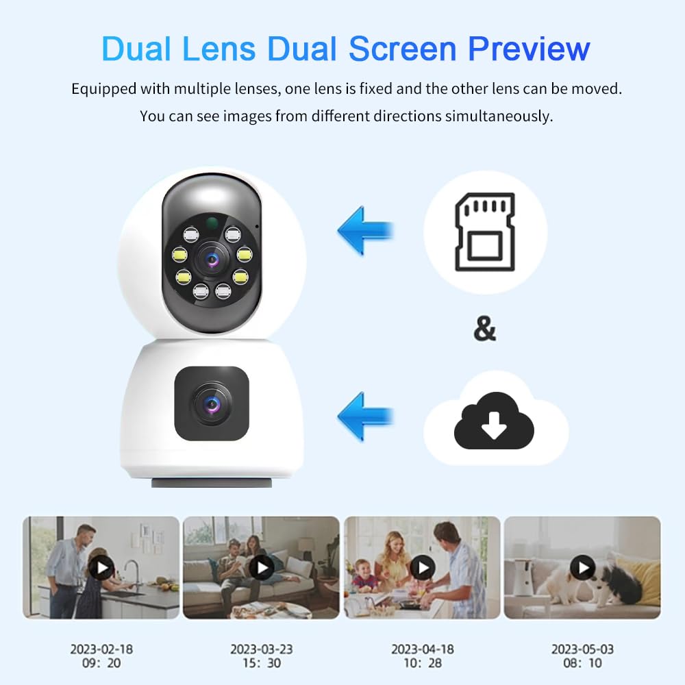 EatPitaya Smart Indoor Pan for Home Security Camera 1080p HD 360° Camera for Dog Baby Monitor Elder 2-Way Audio Night Vision Cloud & SD Card Storage Pet Camera with Phone App (K12) - Image 4