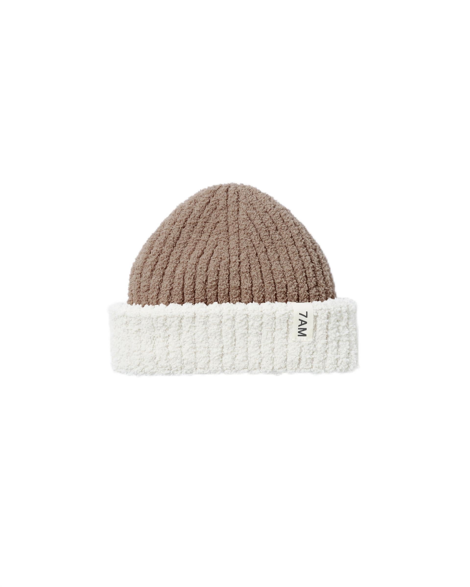 Bonnet côtelé bicolore 7AM accessoire hiver tendance chaud - 8
