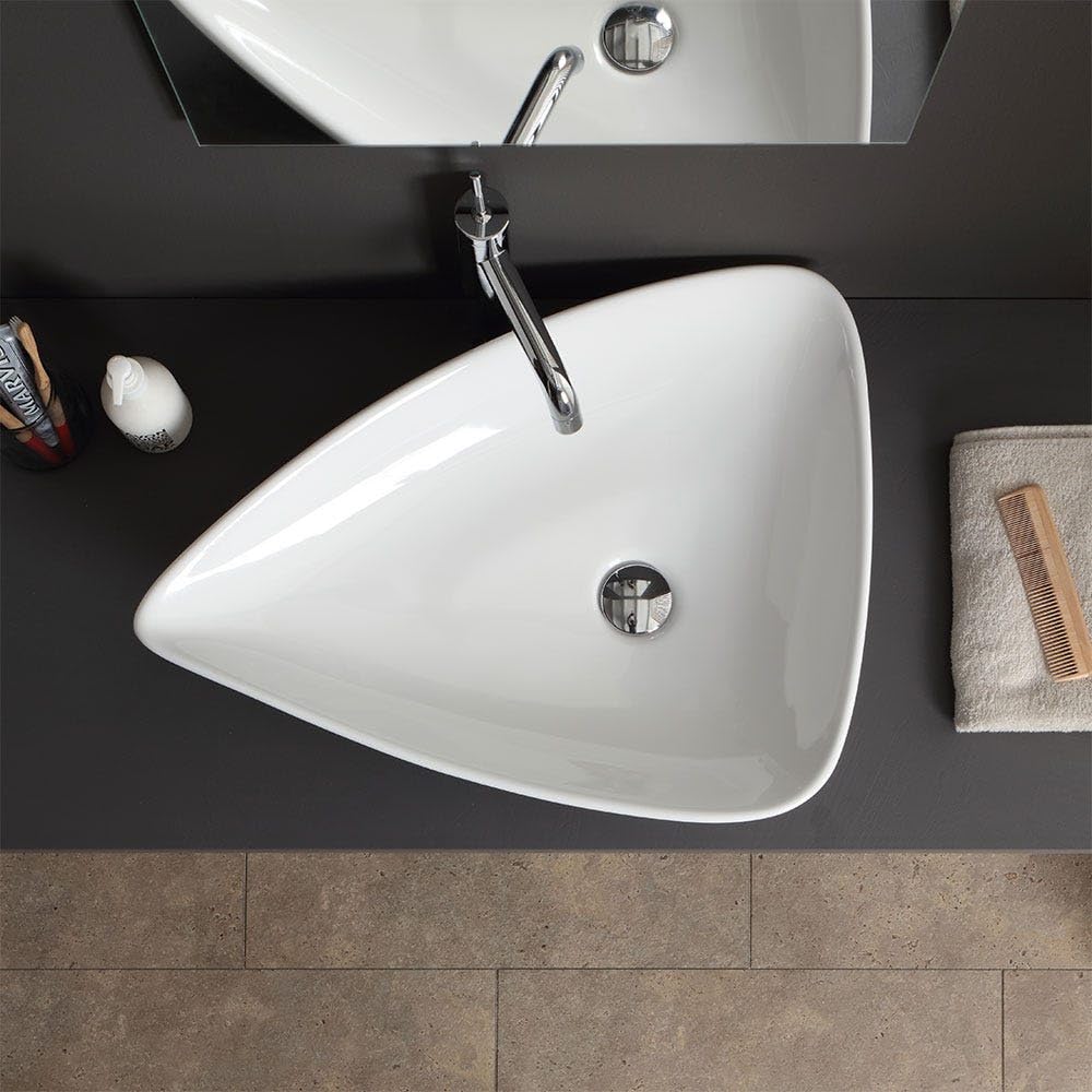 Kiamami Valentina - Lavabo Da Appoggio Forma A Goccia In Ceramica Design Moderno