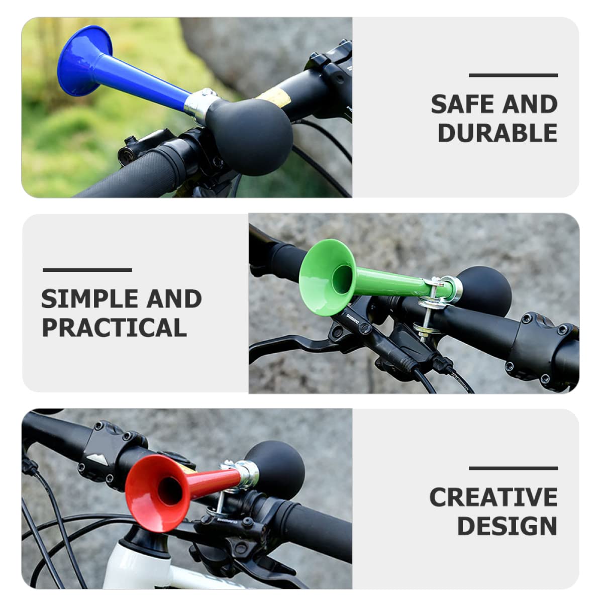 Mipcase Cloche De Trompette Buzzer Bipeur Scooter Klaxon De Vélo Rétro Clochette Sirène Sonnette De Vélo Professionnelle Sonnette De Vélos Classiques Fer Galvanisé