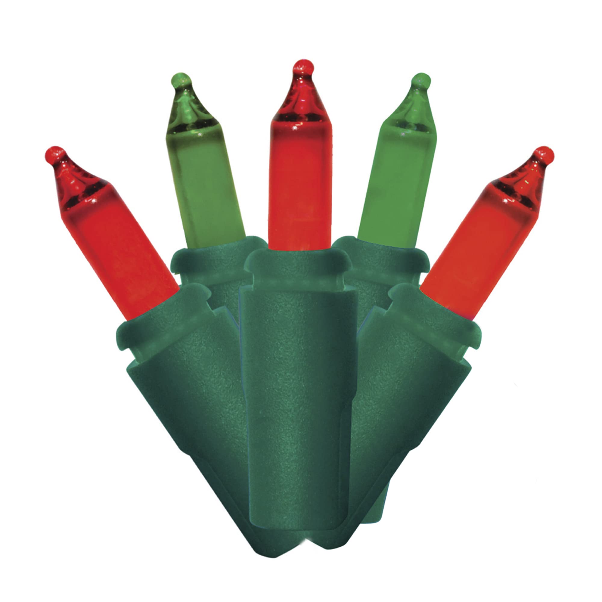 Brite Star 150 Count 8-Function Chasing Light Set, Green Wire, Red/Green