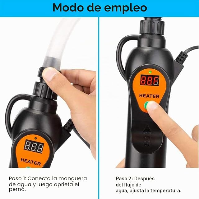 Foto 6 de 7 de Termostato externo para calentador de acuario, calentador ajustable para pecera LCD, filtro en línea, 500 W