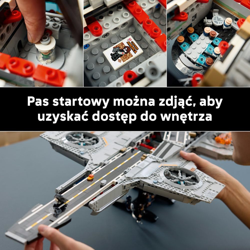 LEGO | Marvel Lotniskowiec T.A.R.C.Z.Y. 76354 | Kolekcjonerski zestaw konstrukcyjny, model do ekspozycji, prezent dla fana Marvela, dla mężczyzn i kobiet, 3057 elementów