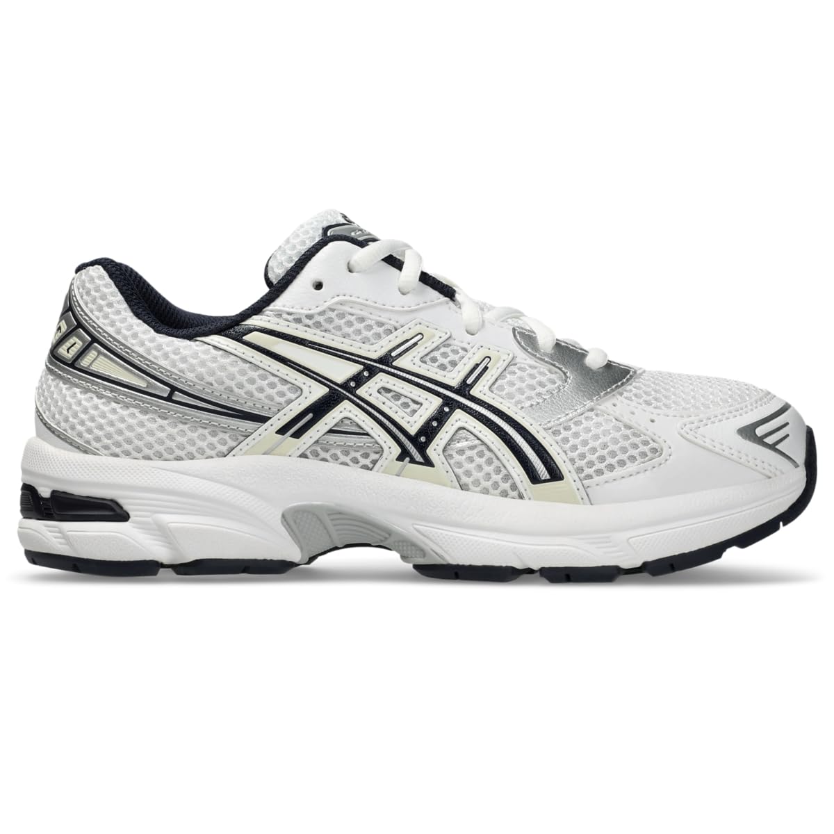 ASICS Kid's GEL-1130 Grade School Sportstyle Shoes, 4, WHITE/MIDNIGHT