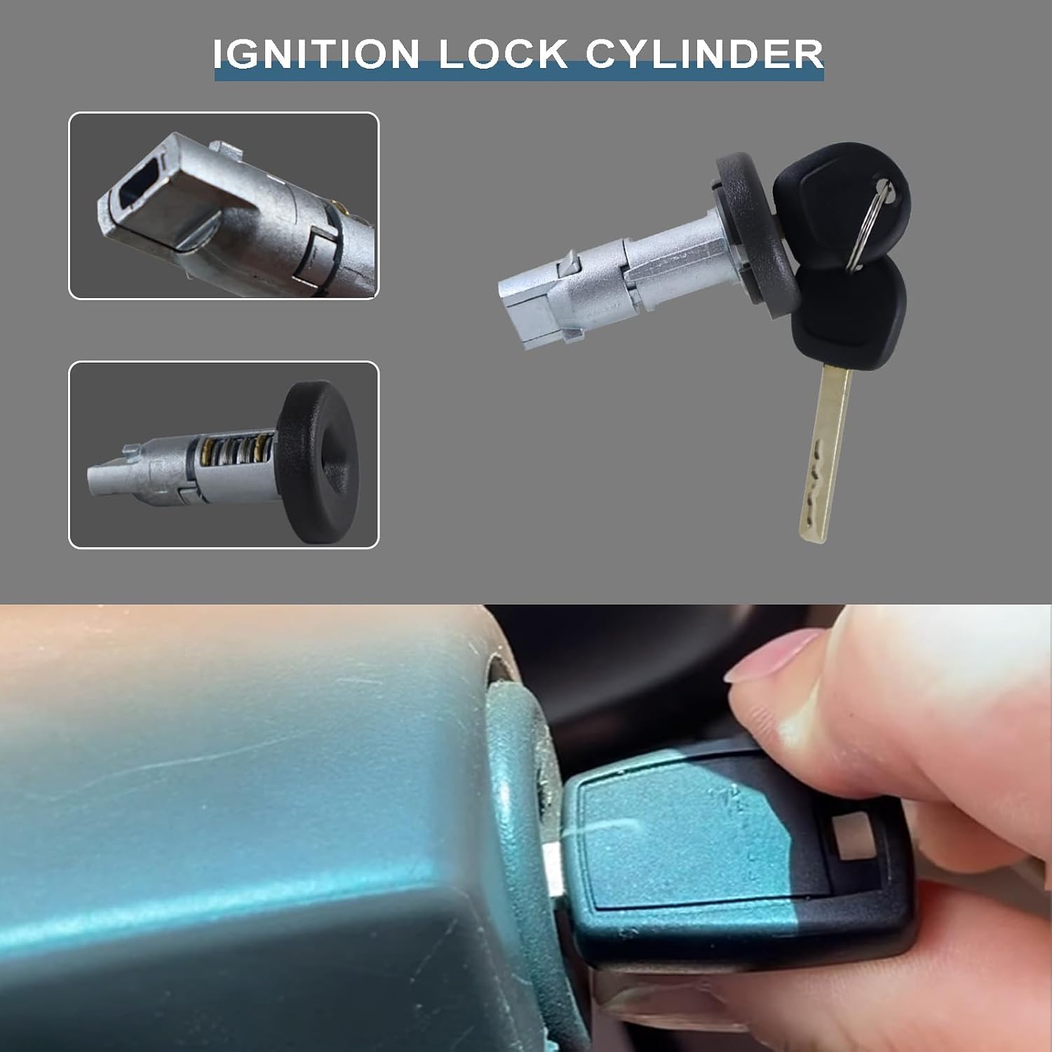 Ignition Lock Cylinder with Keys 84668679, Compatible with Chevy Express Silverado Suburban Tahoe 2015-2024, GMC Savana Sierra Yukon 2015-2024