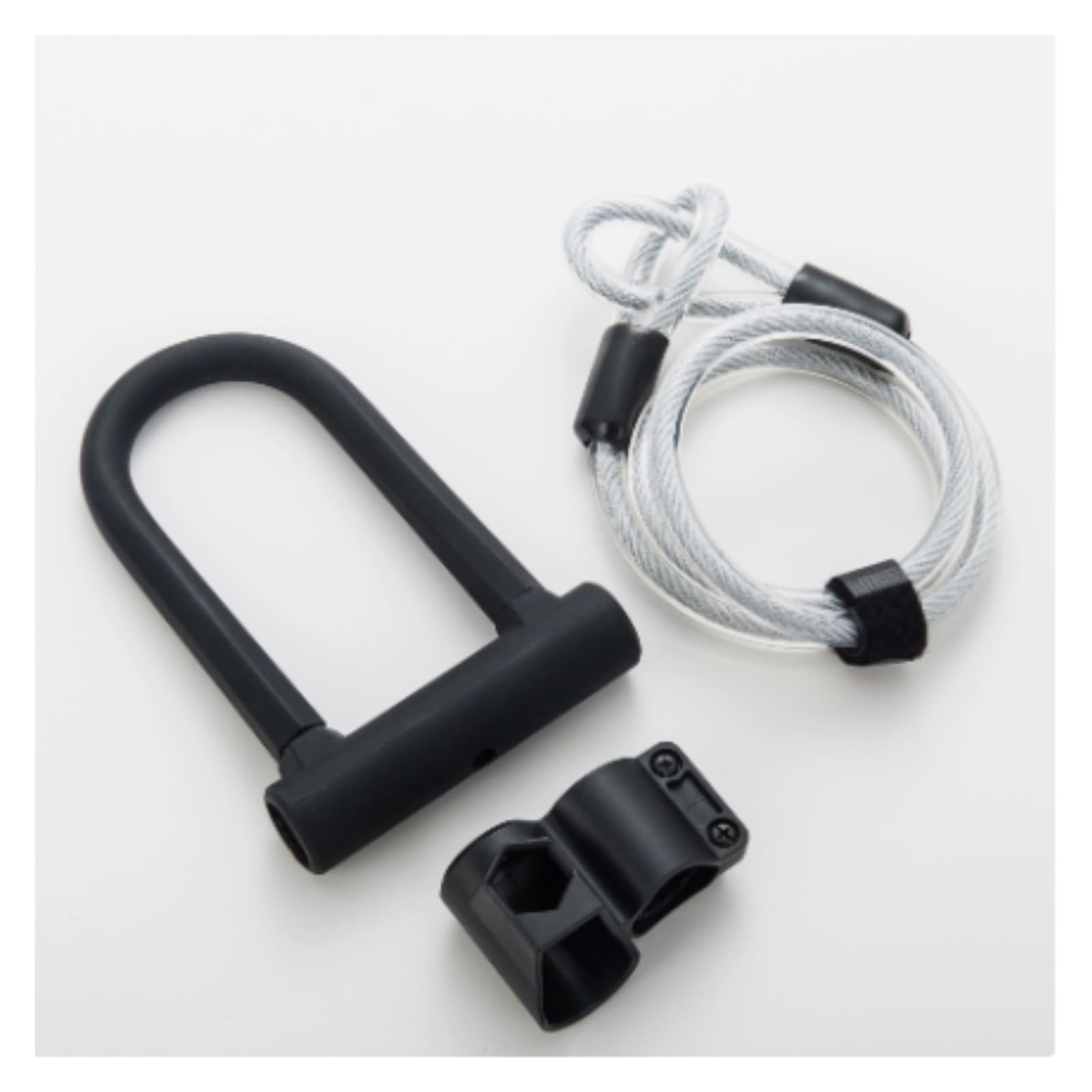Black U Lock with 3 Keys and Sturdy Mounting Bracket for Bike & Electric Scooters smart Door Lock