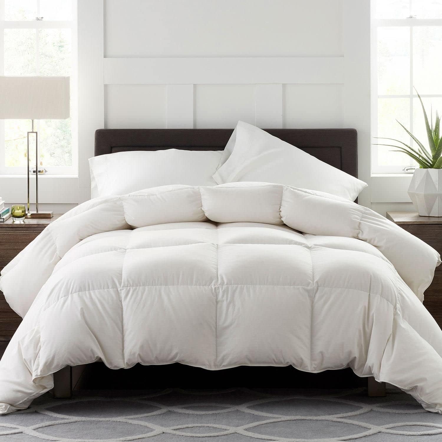 TOPGREEN Organic Feathers Down Comforter Twin Size